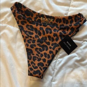 Skatie Leopard Print Bikini Bottom